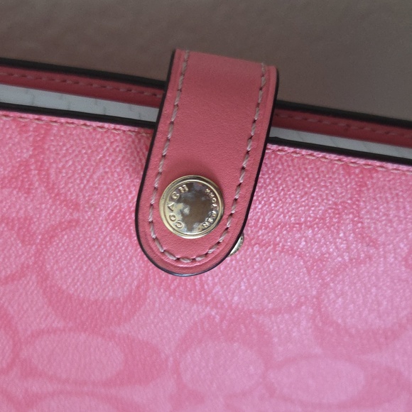 Coach Pink Lemonade Signature Pattern Leather Cover Notebook Journal + Refill! - Picture 9 of 10